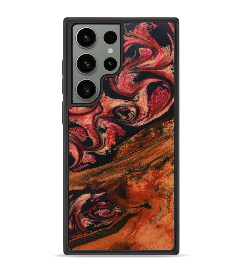 Galaxy S23 Ultra Wood+Resin Phone Case - Judy (Red, 666711)