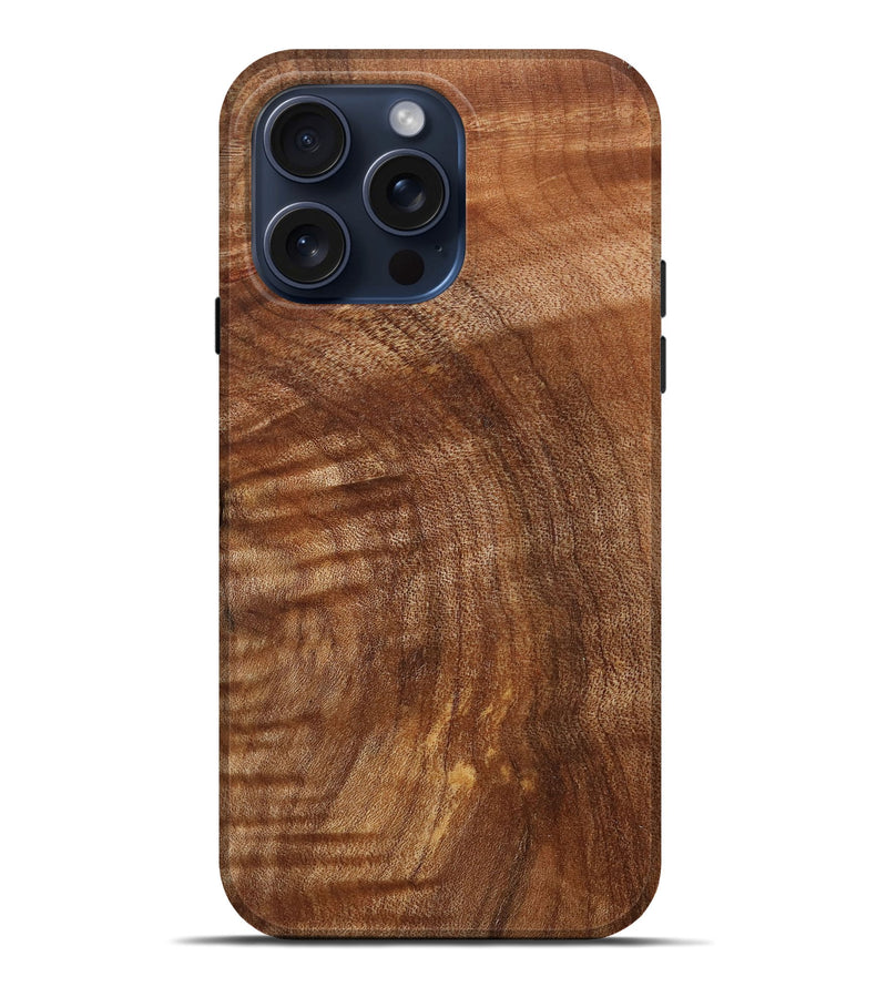 iPhone 15 Pro Max Wood+Resin Live Edge Phone Case - Elias (Wood Burl, 666917)