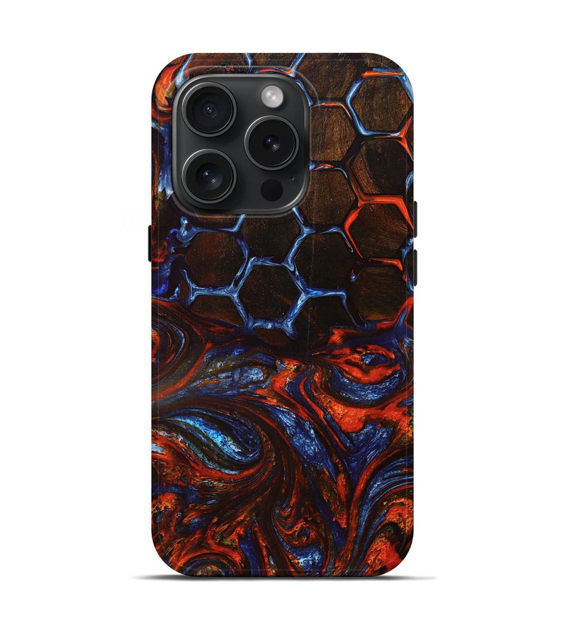 iPhone 15 Pro Wood+Resin Live Edge Phone Case - Herman (Pattern, 666918)