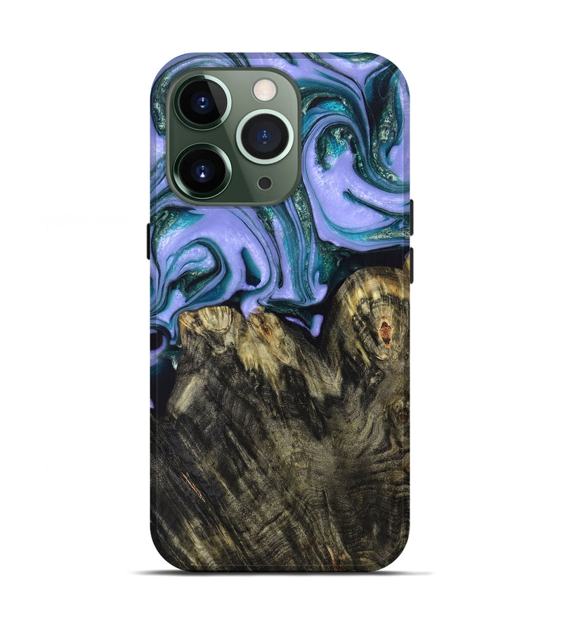 iPhone 13 Pro Wood+Resin Live Edge Phone Case - Nova (Purple, 666922)