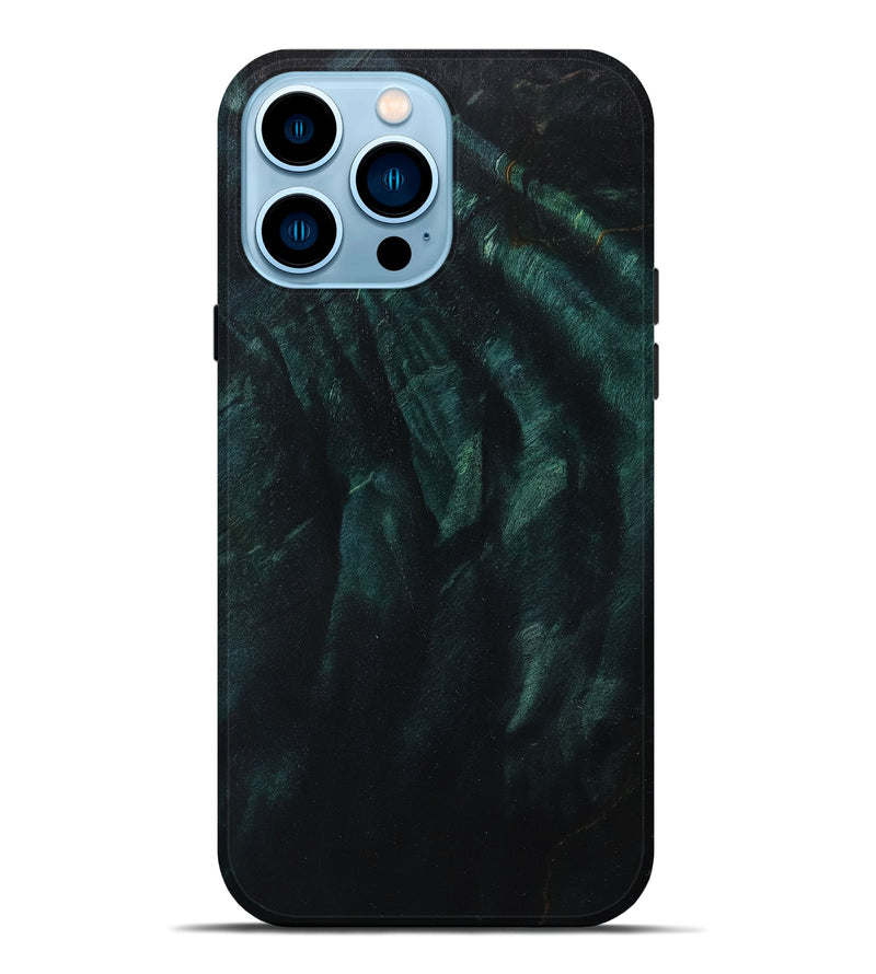 iPhone 14 Pro Max Wood+Resin Live Edge Phone Case - Nina (Wood Burl, 666925)