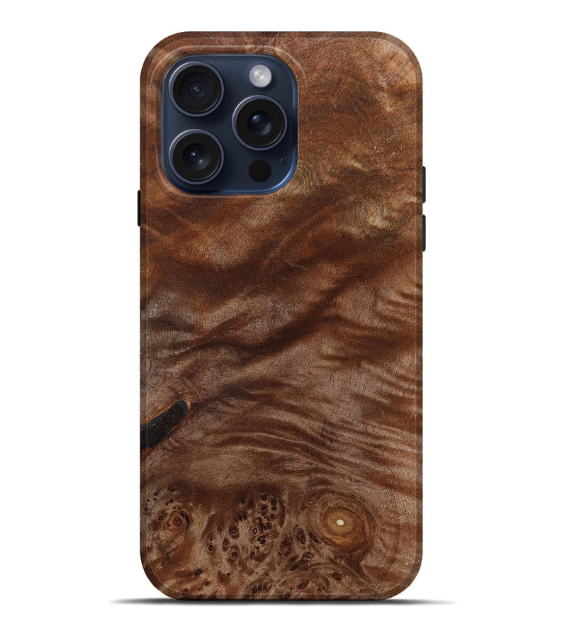 iPhone 15 Pro Max Wood+Resin Live Edge Phone Case - Brooklyn (Wood Burl, 666931)