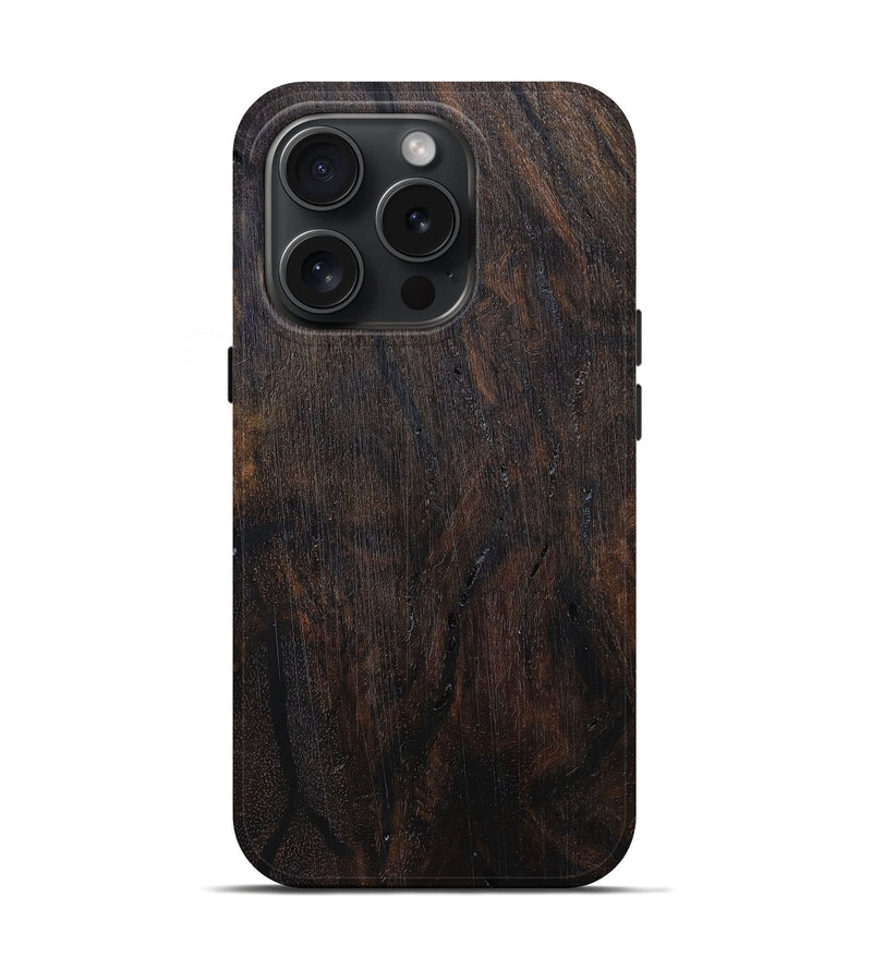 iPhone 15 Pro Wood+Resin Live Edge Phone Case - Ira (Wood Burl, 666934)