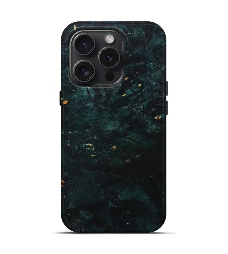 iPhone 15 Pro Wood+Resin Live Edge Phone Case - Ruth (Wood Burl, 666936)