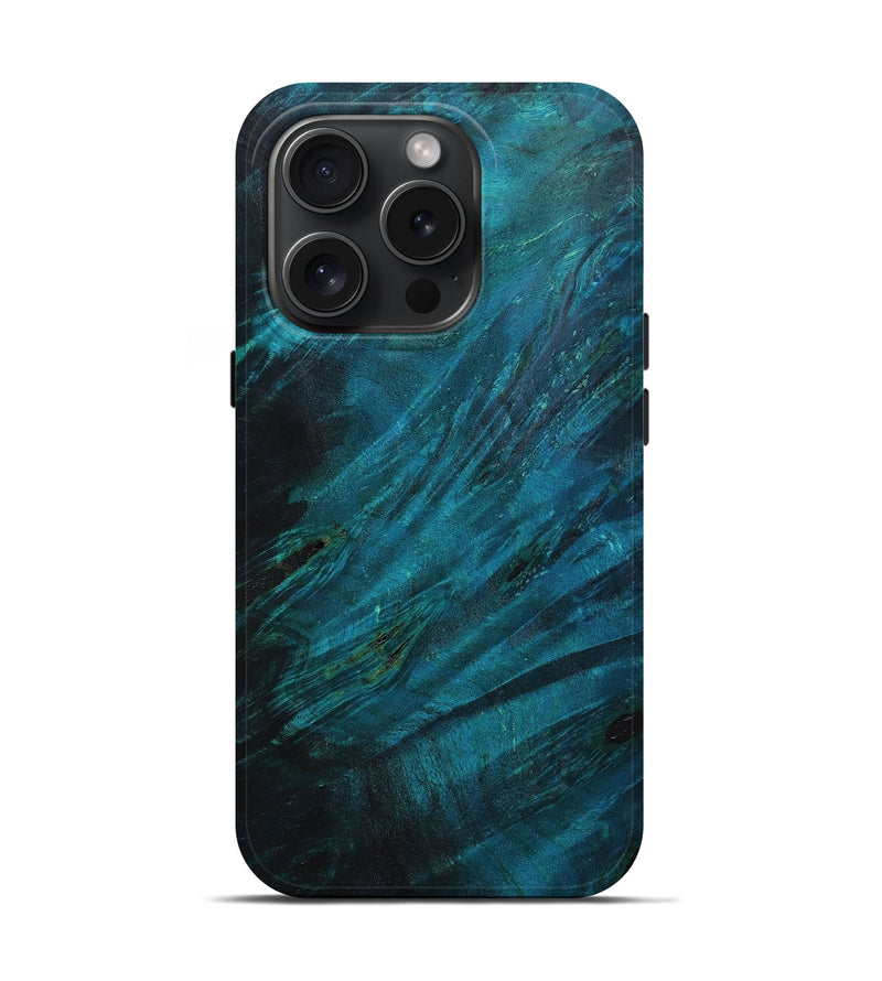 iPhone 15 Pro Wood+Resin Live Edge Phone Case - Carolyn (Wood Burl, 666937)