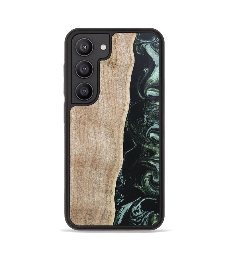 Galaxy S23 Wood+Resin Phone Case - Franklin (Green, 666940)