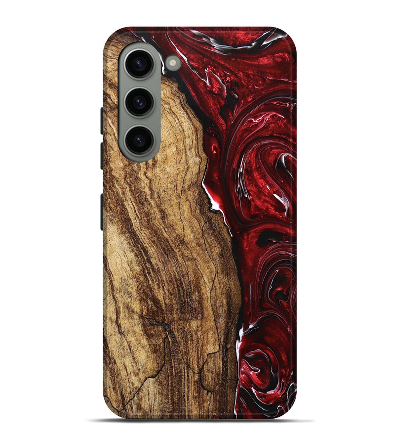 Galaxy S23 Plus Wood+Resin Live Edge Phone Case - Xavier (Red, 667104)