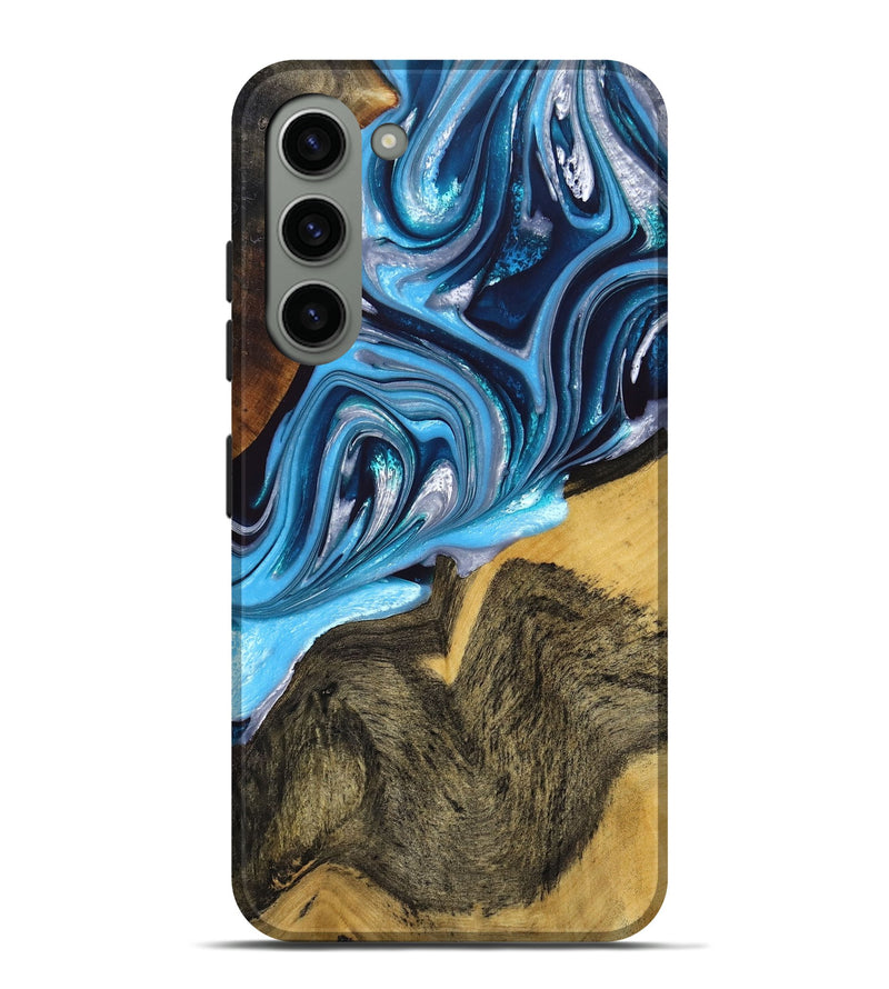 Galaxy S23 Plus Wood+Resin Live Edge Phone Case - Delores (Blue, 667111)