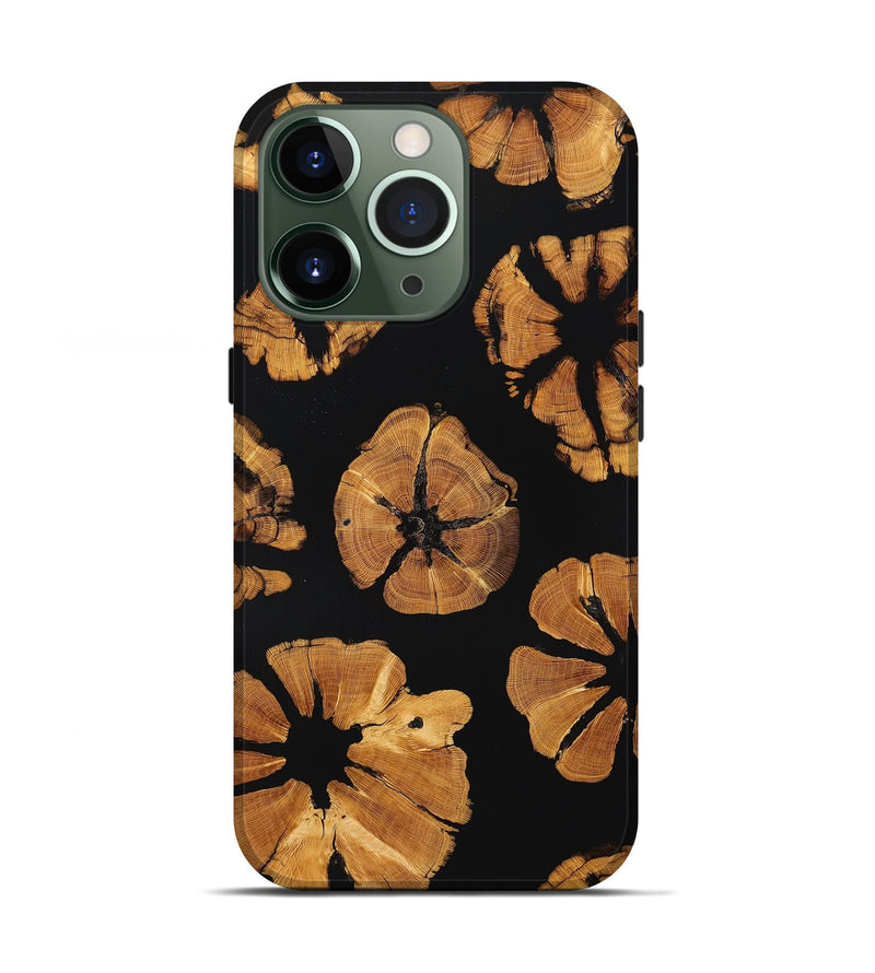 iPhone 13 Pro Wood+Resin Live Edge Phone Case - Dionne (Pure Black, 667143)