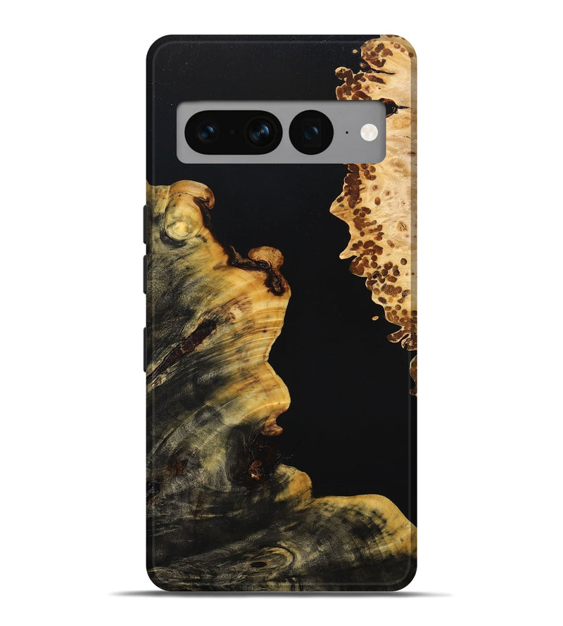 Pixel 7 Pro Wood+Resin Live Edge Phone Case - Judith (Pure Black, 667144)