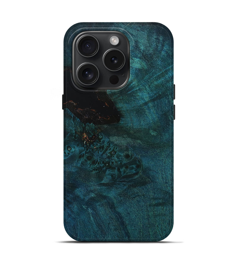 iPhone 15 Pro Wood+Resin Live Edge Phone Case - Ashton (Wood Burl, 667154)