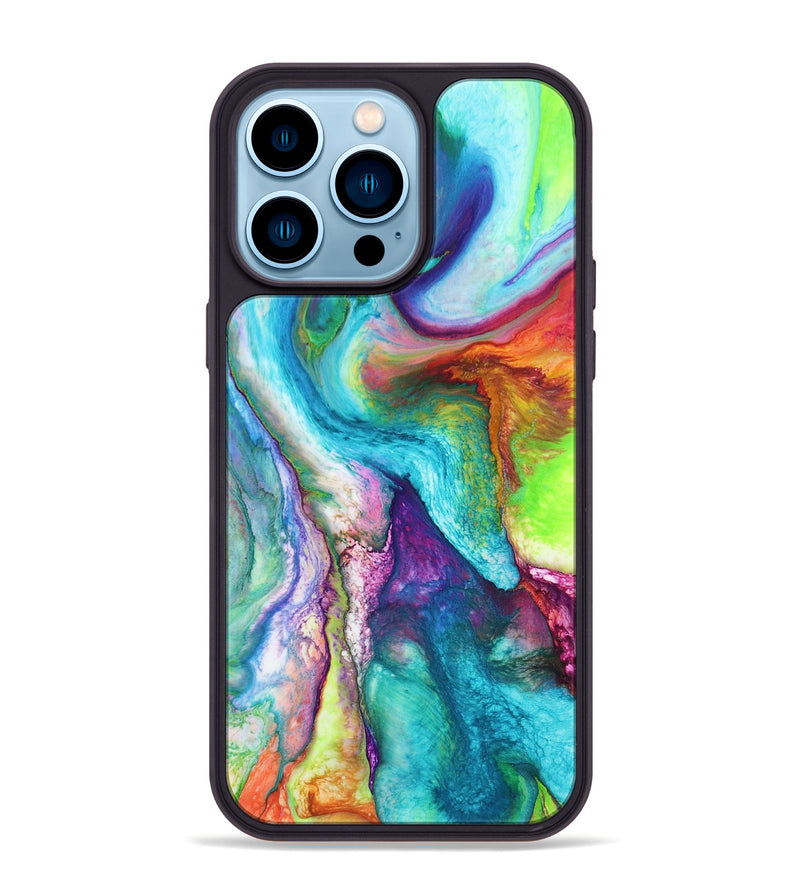 iPhone 14 Pro Max Wood+Resin Phone Case - Elijah (Watercolor, 667269)