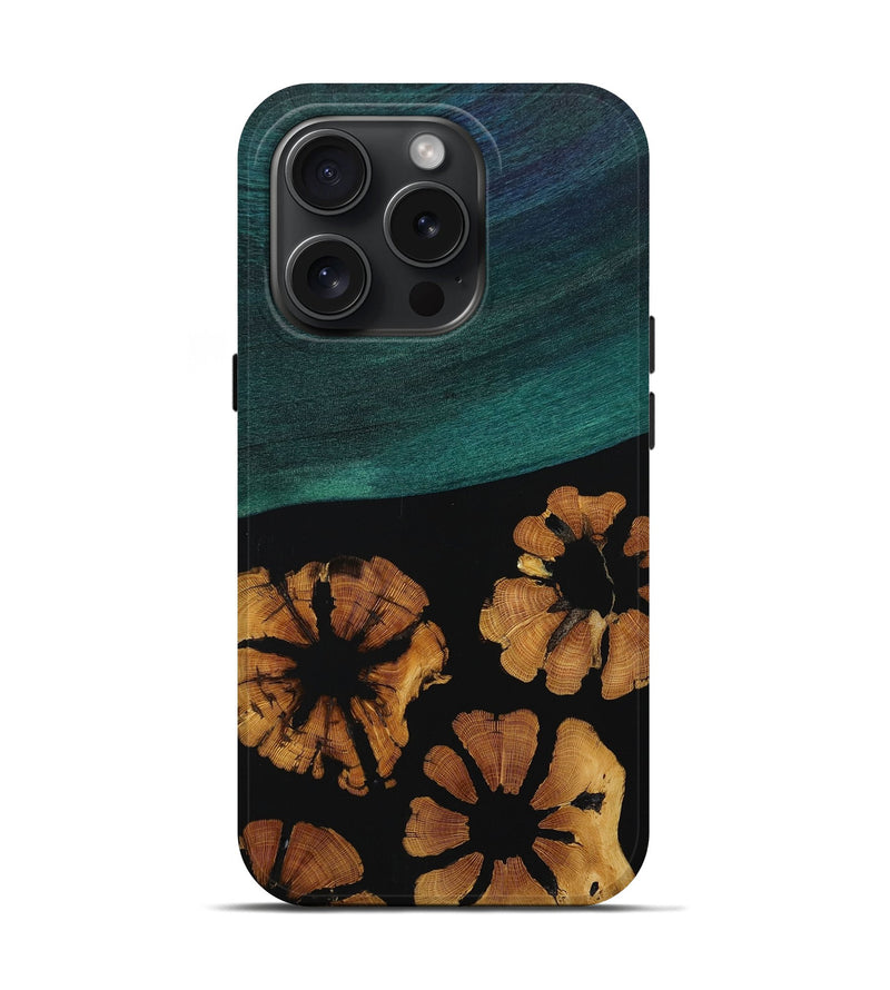 iPhone 15 Pro Wood+Resin Live Edge Phone Case - Wilson (Pure Black, 667563)