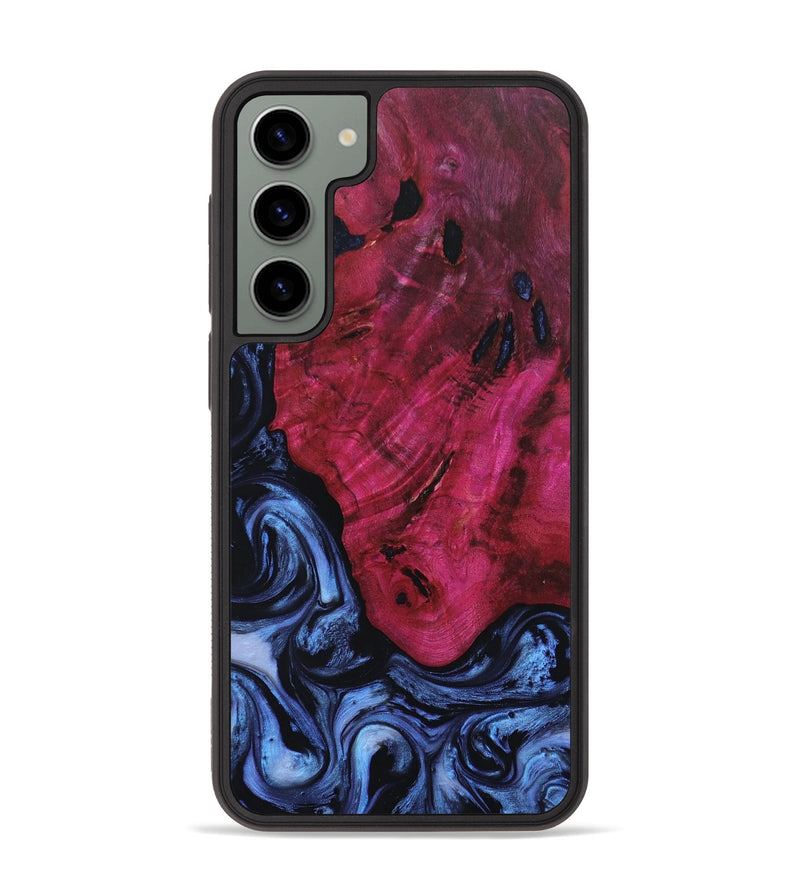 Galaxy S23 Plus Wood+Resin Phone Case - Lynn (Blue, 667592)
