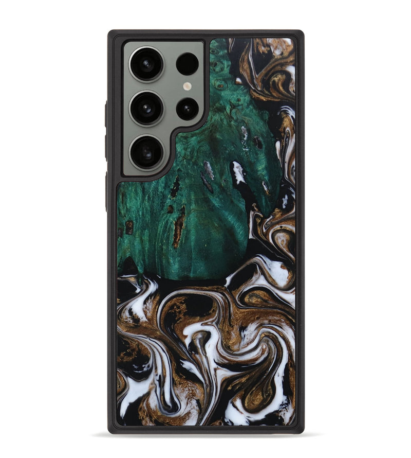 Galaxy S23 Ultra Wood+Resin Phone Case - Luca (Black & White, 667629)