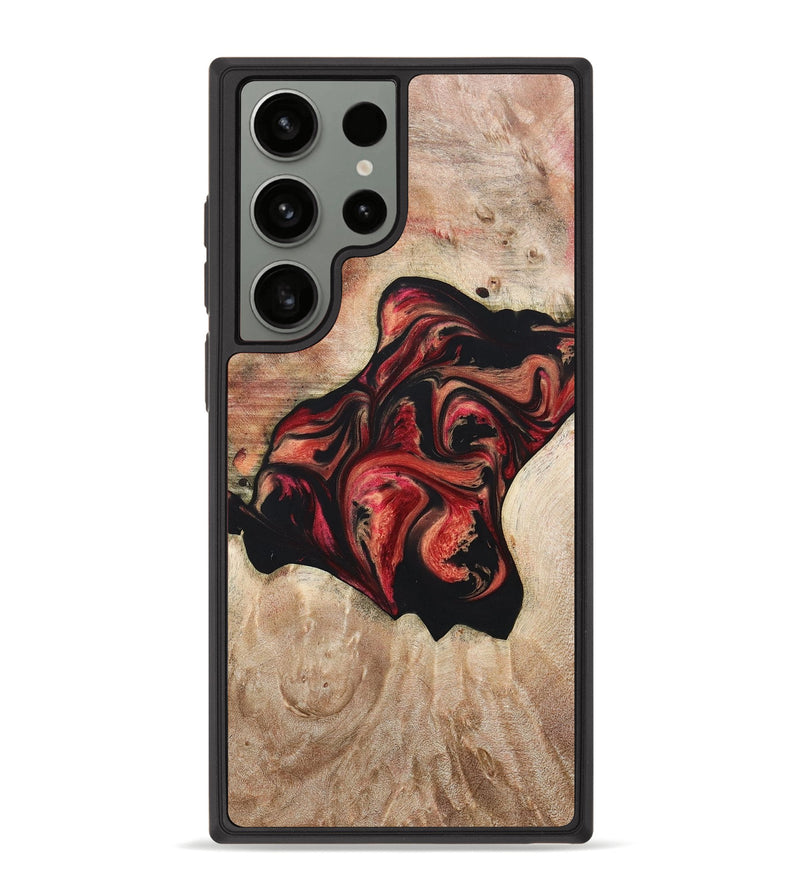Galaxy S23 Ultra Wood+Resin Phone Case - Estelle (Red, 667800)