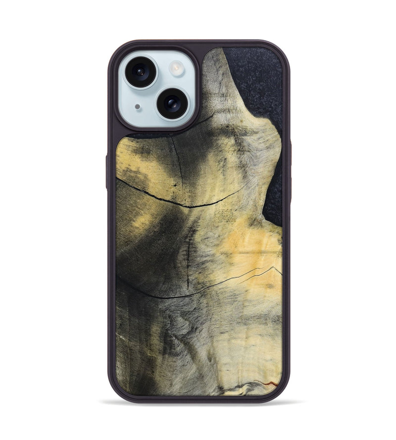 iPhone 15 Wood+Resin Phone Case - Doug (Wood Burl, 667896)