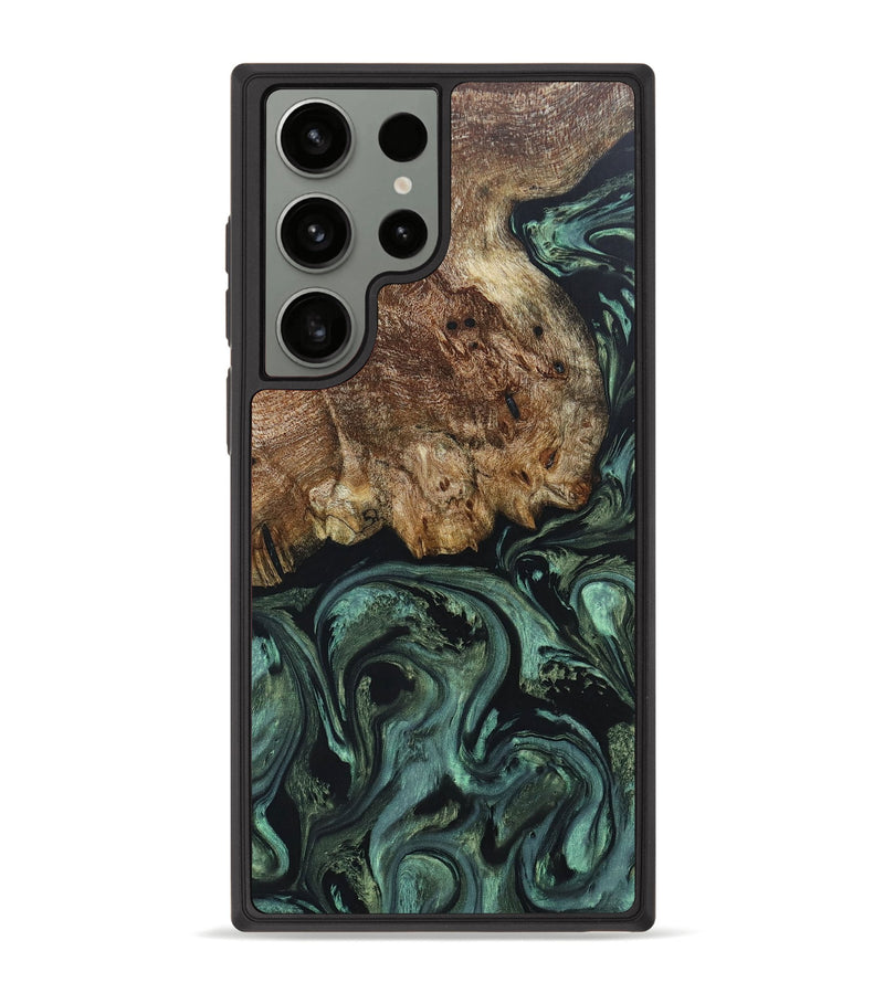 Galaxy S23 Ultra Wood+Resin Phone Case - Delores (Green, 667914)