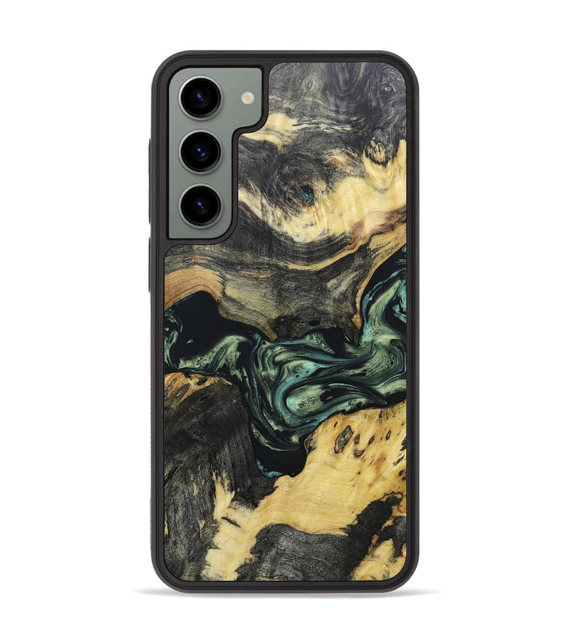 Galaxy S23 Plus Wood+Resin Phone Case - Finn (Green, 667927)