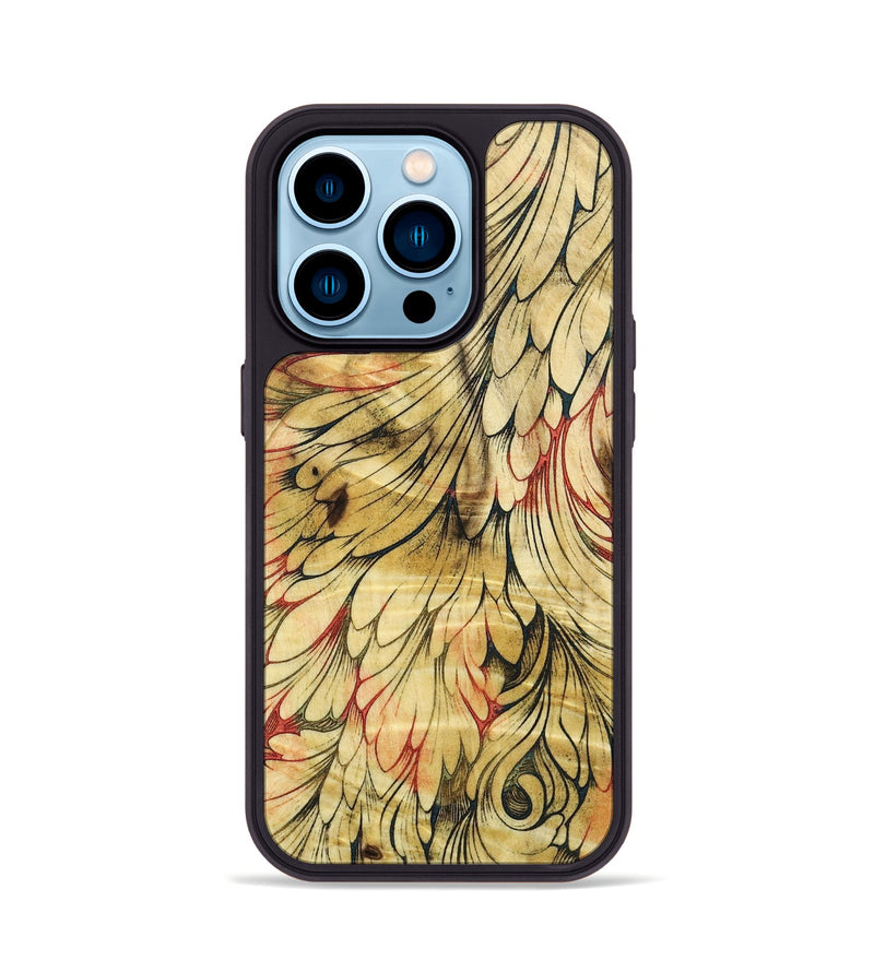 iPhone 14 Pro Wood+Resin Phone Case - Ernestine (Harvest, 668001)
