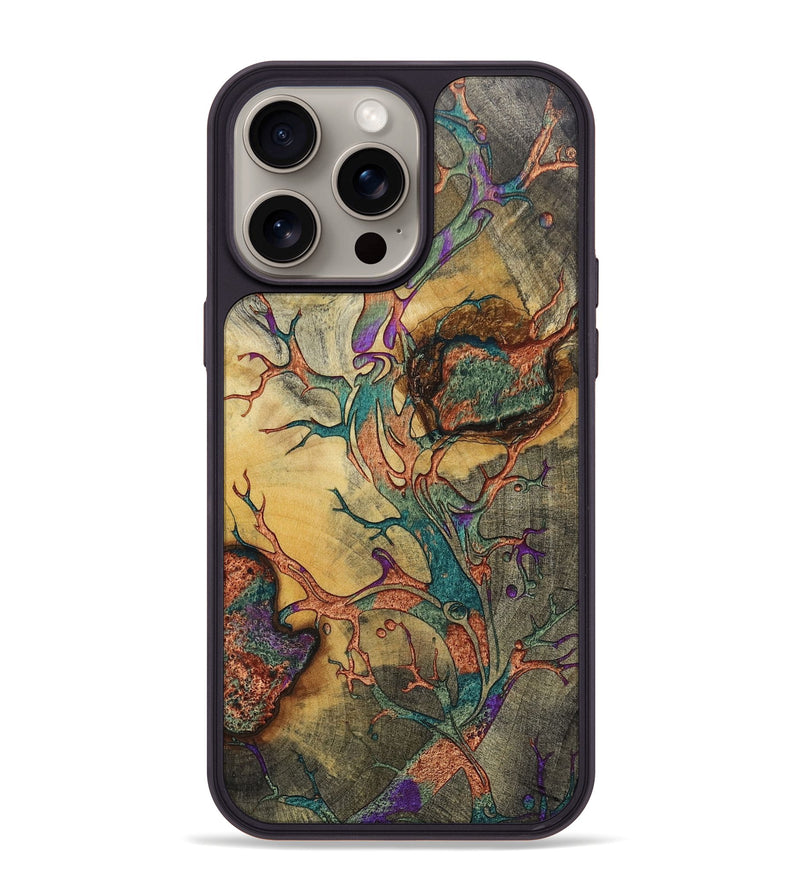 iPhone 15 Pro Max Wood+Resin Phone Case - Robbie (Harvest, 668041)