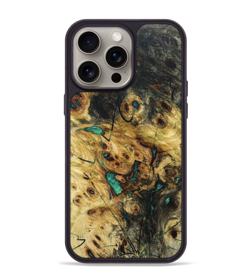 iPhone 15 Pro Max Wood+Resin Phone Case - Iris (Harvest, 668076)