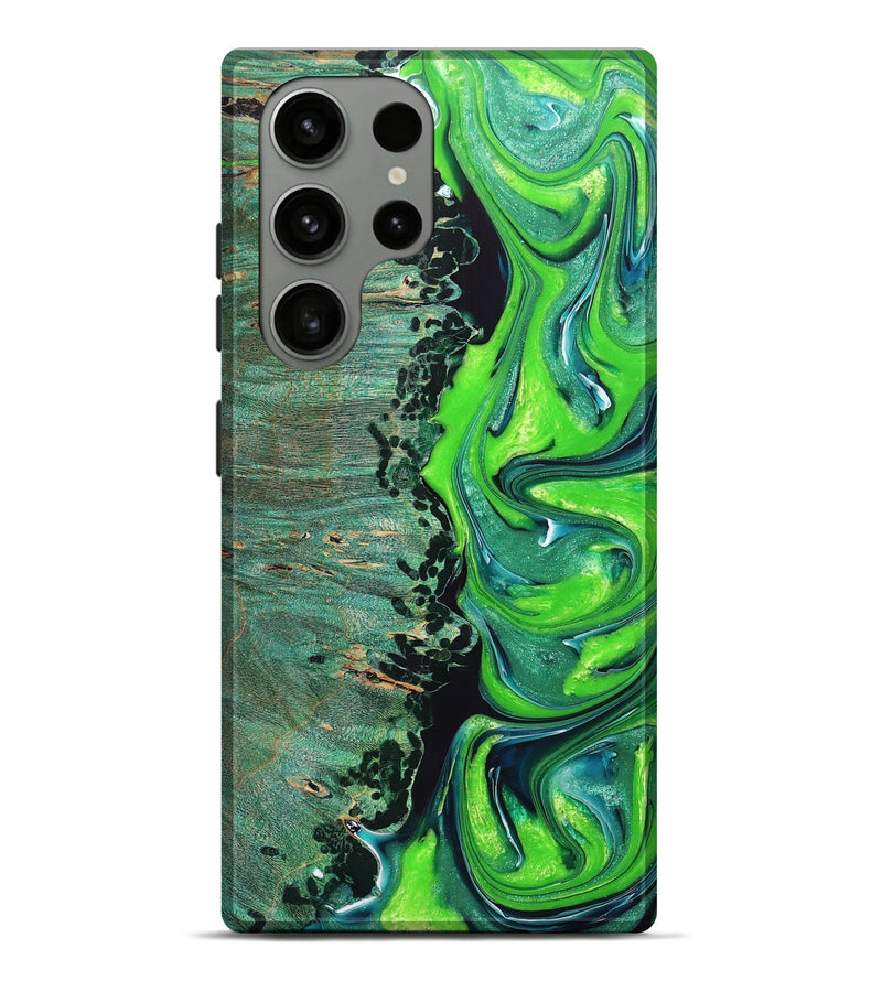 Galaxy S23 Ultra Wood+Resin Live Edge Phone Case - Ryder (Green, 668083)
