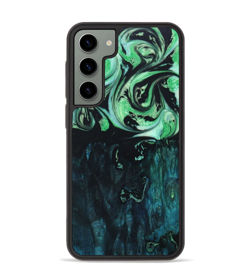 Galaxy S23 Plus Wood+Resin Phone Case - Lela (Green, 668172)