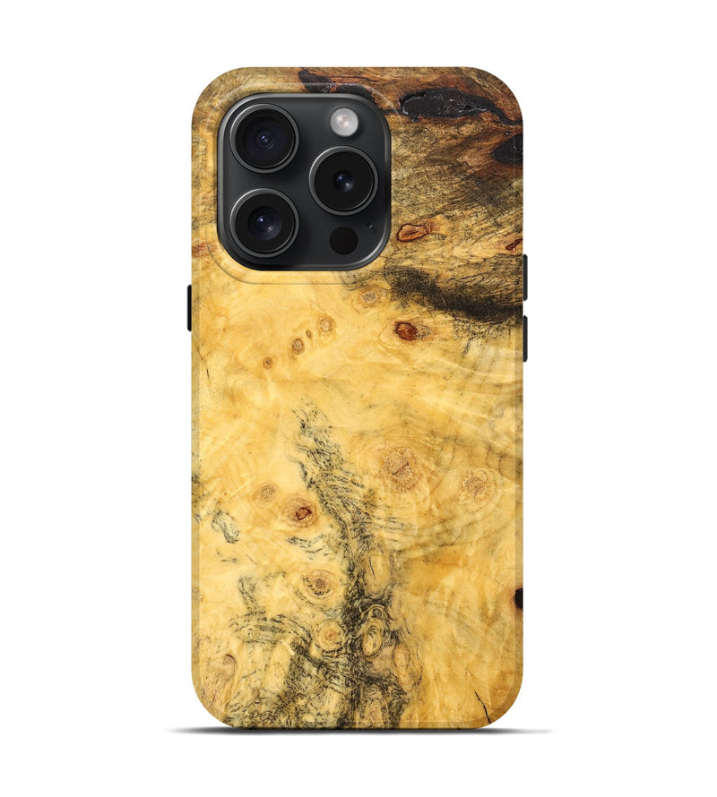 iPhone 15 Pro Wood+Resin Live Edge Phone Case - Everlee (Wood Burl, 668230)