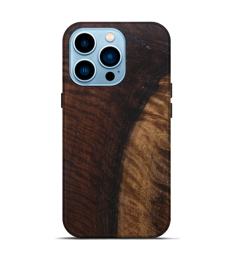 iPhone 14 Pro Wood+Resin Live Edge Phone Case - Cole (Wood Burl, 668231)