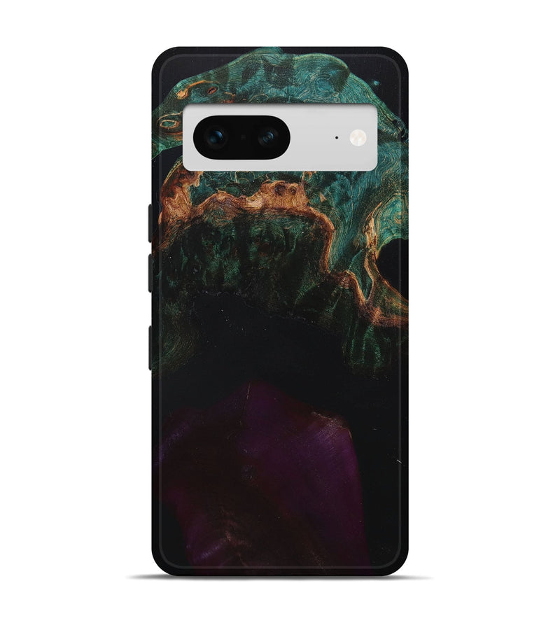 Pixel 7 Wood+Resin Live Edge Phone Case - Jamal (Pure Black, 668241)