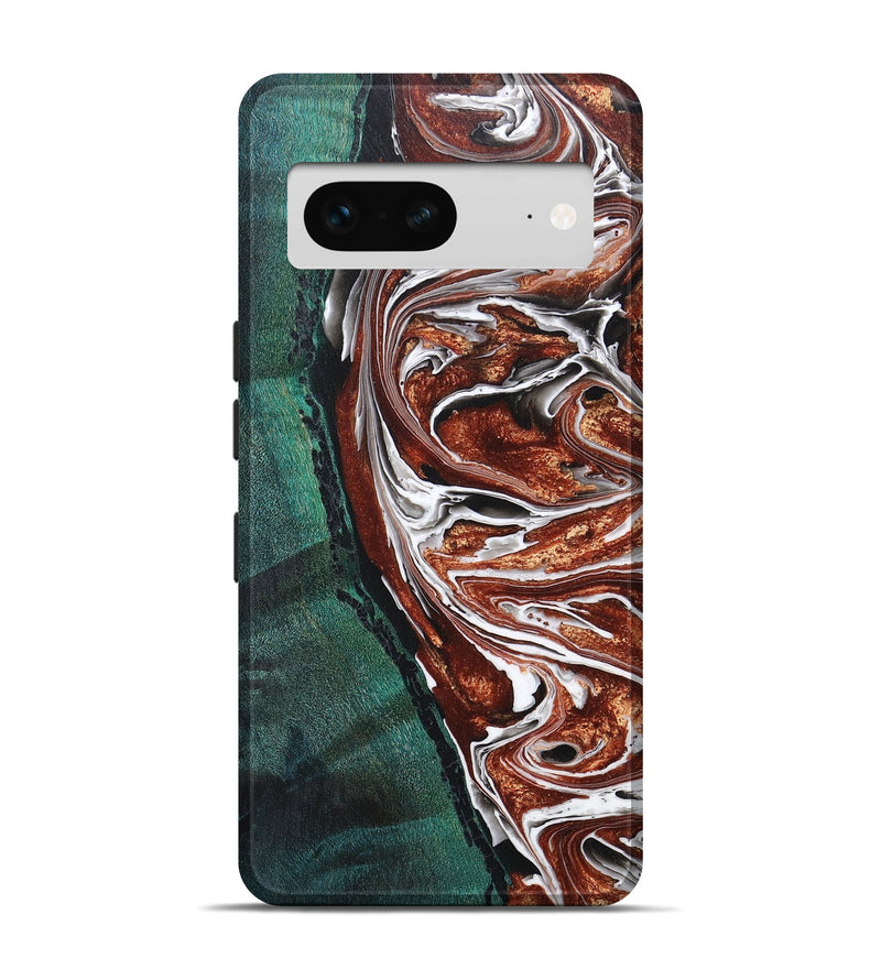 Pixel 7 Wood+Resin Live Edge Phone Case - Deanna (Black & White, 668269)