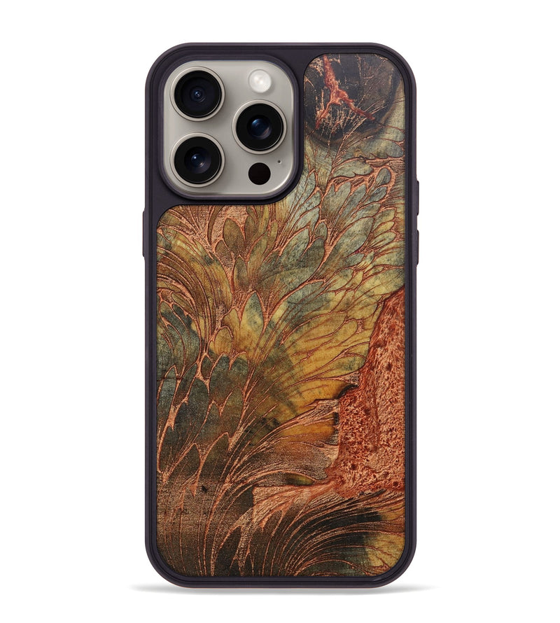 iPhone 15 Pro Max Wood+Resin Phone Case - Nancy (Harvest, 668310)