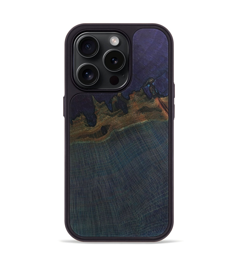iPhone 15 Pro Wood+Resin Phone Case - Shari (Wood Burl, 668335)