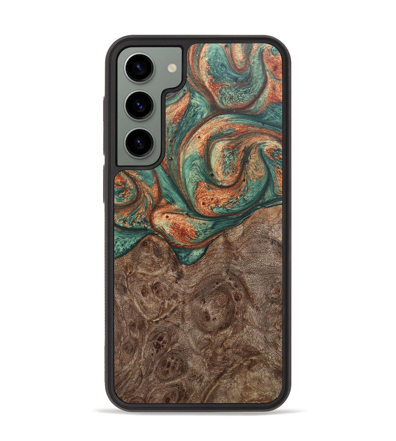 Galaxy S23 Plus Wood+Resin Phone Case - Cristian (Green, 668339)