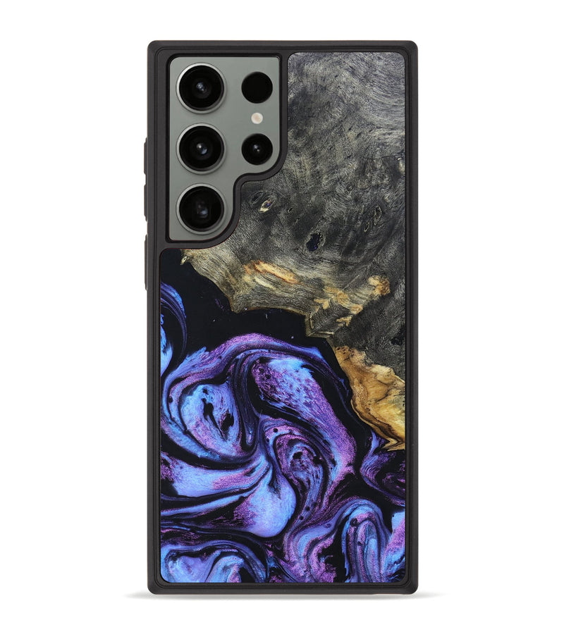 Galaxy S23 Ultra Wood+Resin Phone Case - Eli (Purple, 668419)
