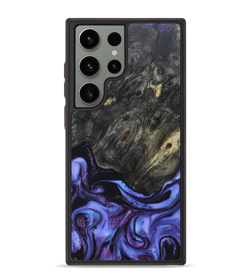Galaxy S23 Ultra Wood+Resin Phone Case - Maurice (Purple, 668420)
