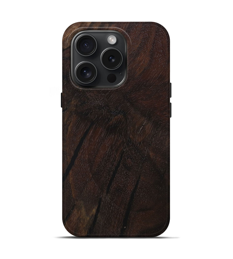 iPhone 15 Pro Wood+Resin Live Edge Phone Case - Randolph (Wood Burl, 668515)