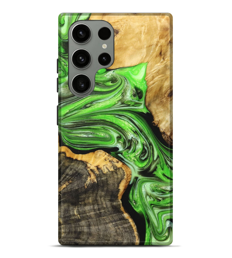 Galaxy S23 Ultra Wood+Resin Live Edge Phone Case - Keegan (Green, 668525)