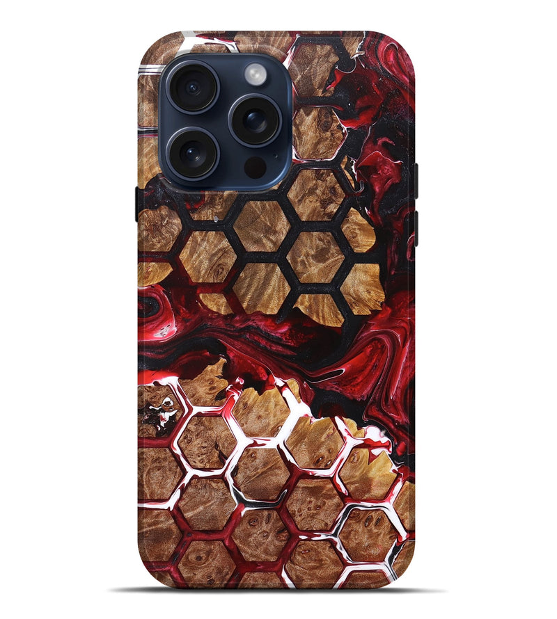 iPhone 15 Pro Max Wood+Resin Live Edge Phone Case - Kody (Pattern, 668547)