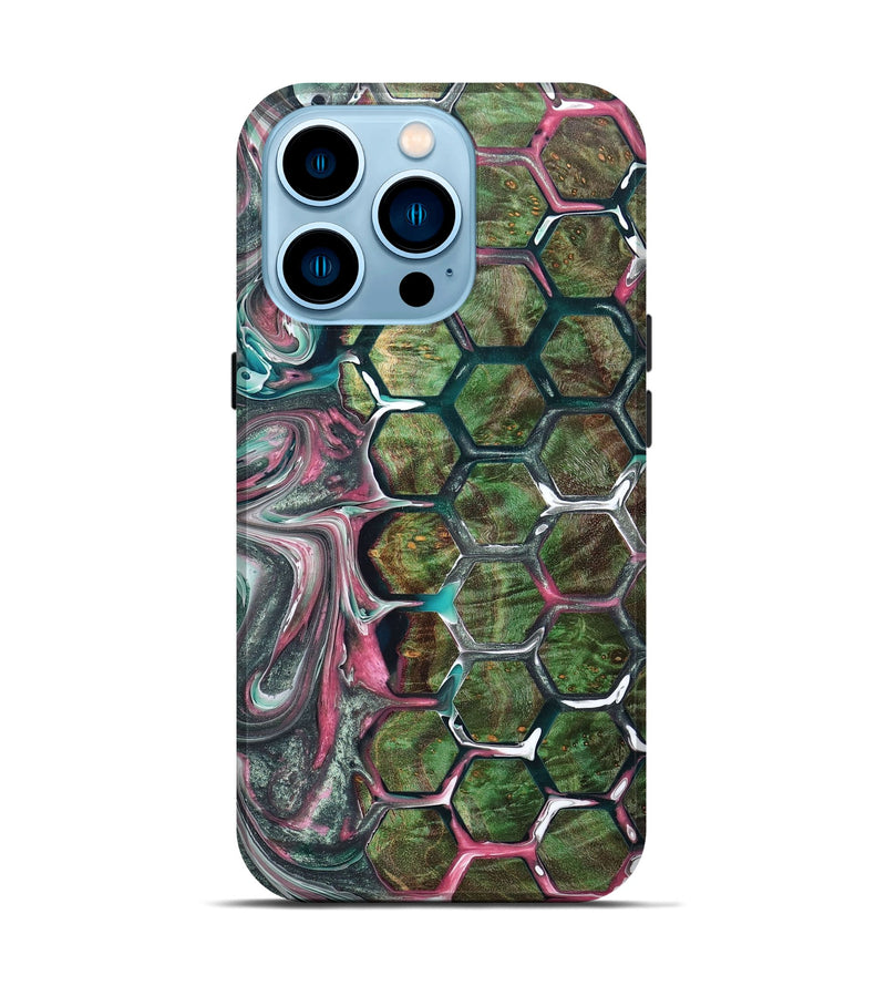 iPhone 14 Pro Wood+Resin Live Edge Phone Case - Angel (Pattern, 668549)