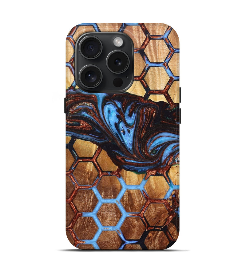 iPhone 15 Pro Wood+Resin Live Edge Phone Case - Ashley (Pattern, 668550)