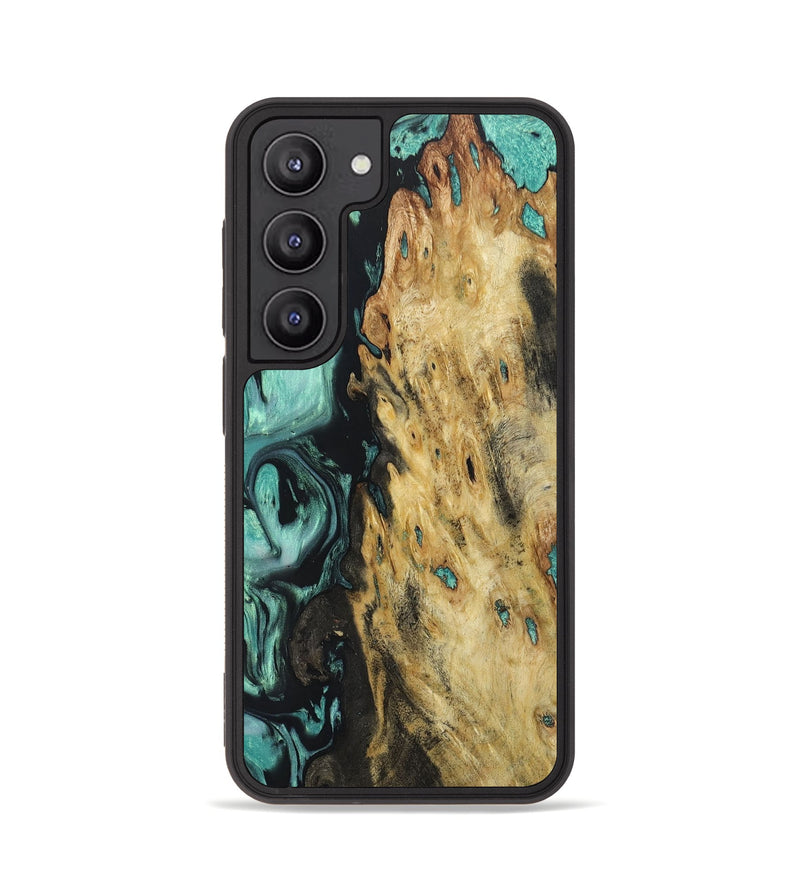 Galaxy S23 Wood+Resin Phone Case - Benny (Green, 668595)