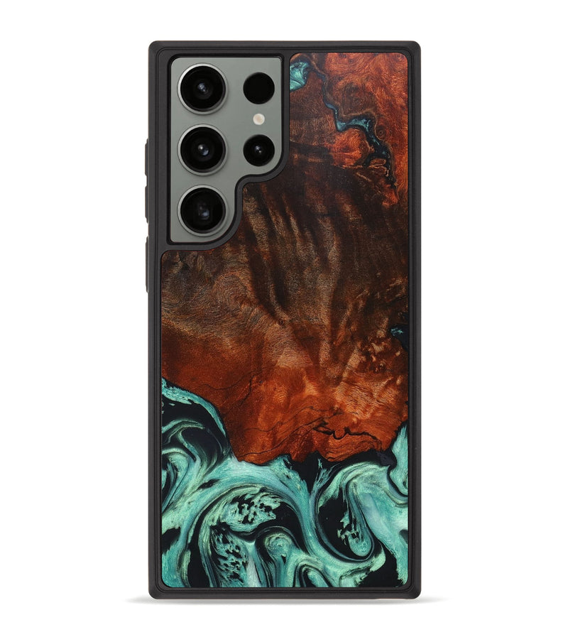 Galaxy S23 Ultra Wood+Resin Phone Case - Braelynn (Green, 668601)