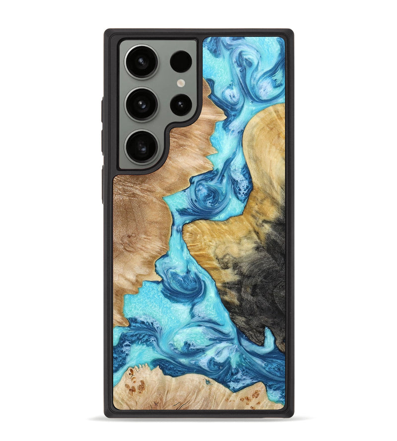 Galaxy S23 Ultra Wood+Resin Phone Case - Vicky (Mosaic, 668804)