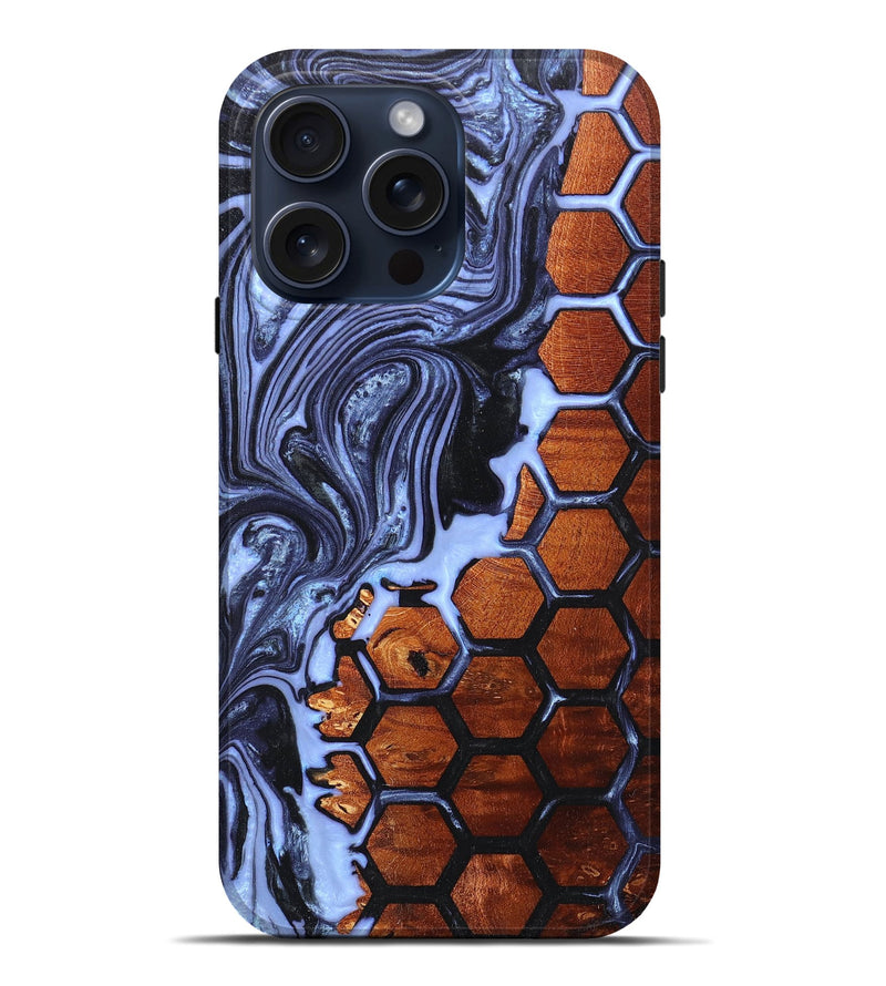 iPhone 15 Pro Max Wood+Resin Live Edge Phone Case - Nick (Pattern, 668849)
