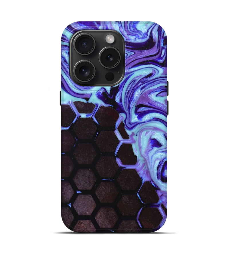 iPhone 15 Pro Wood+Resin Live Edge Phone Case - Alexus (Pattern, 668850)