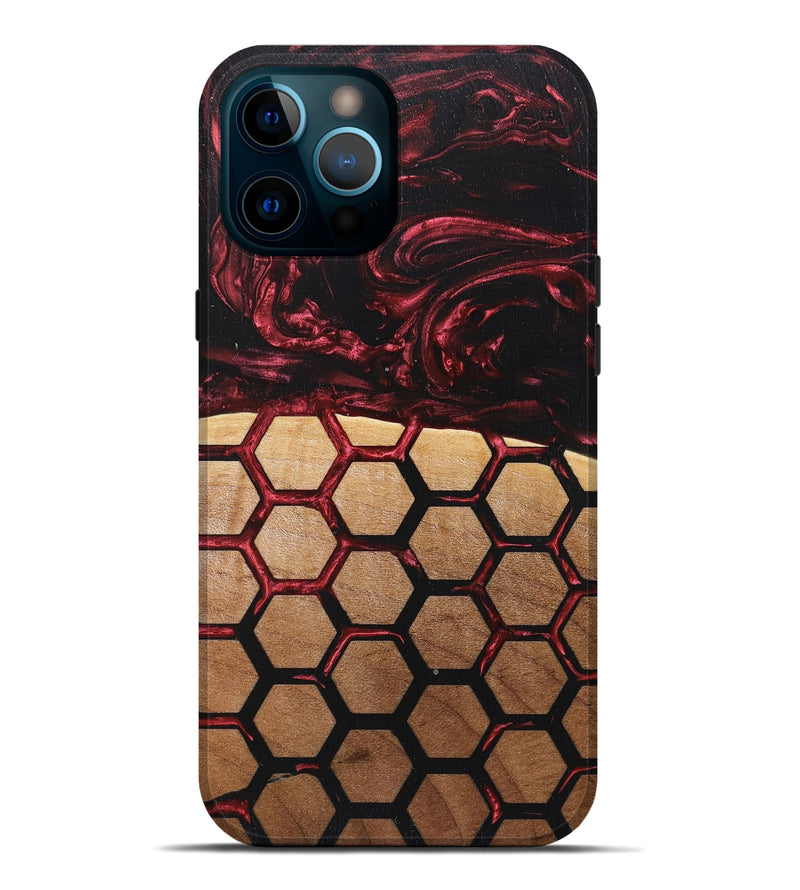 iPhone 12 Pro Max Wood+Resin Live Edge Phone Case - Serena (Pattern, 668851)