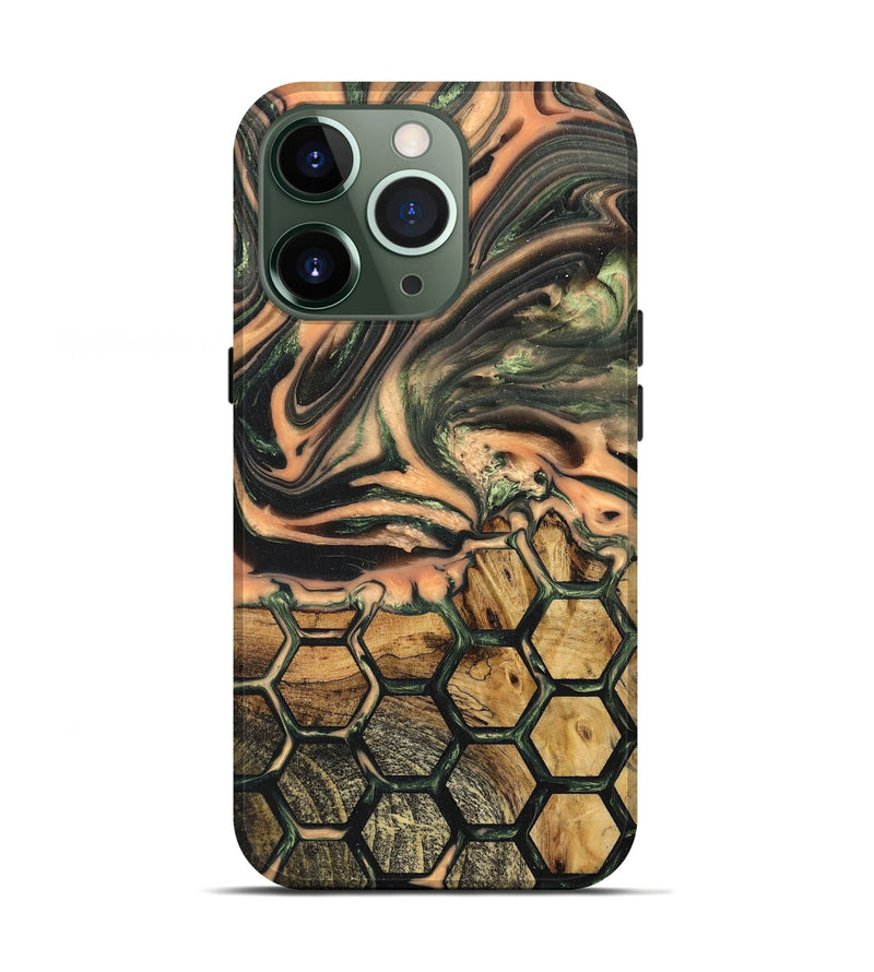 iPhone 13 Pro Wood+Resin Live Edge Phone Case - Nora (Pattern, 668853)