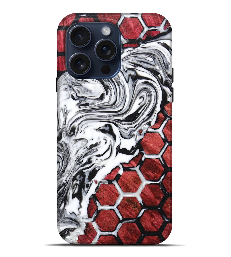 iPhone 15 Pro Max Wood+Resin Live Edge Phone Case - Winston (Pattern, 668855)
